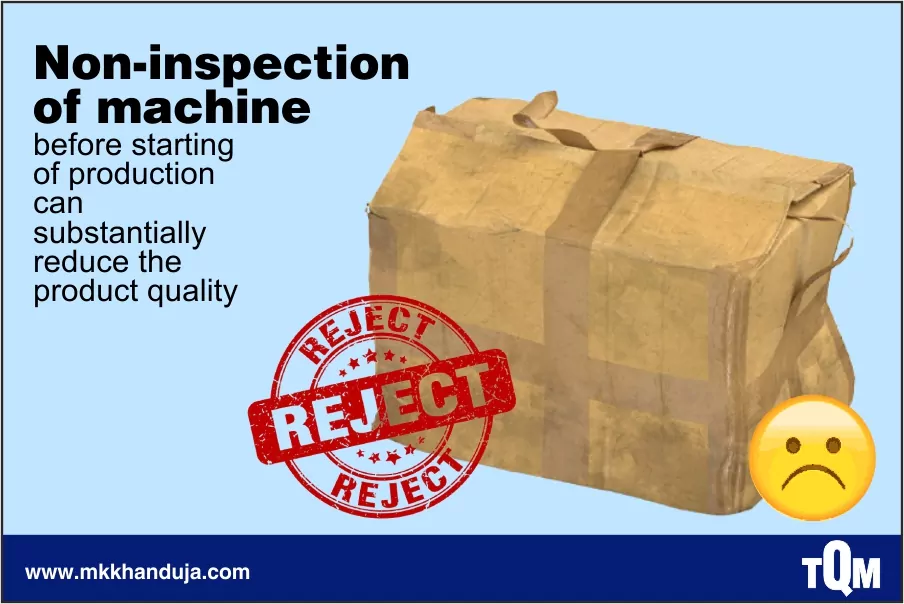 tqm process inspection of machine before the start of production can substantially reduce defective products